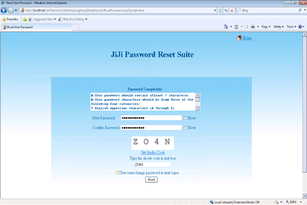 Self Service Password Reset Tool